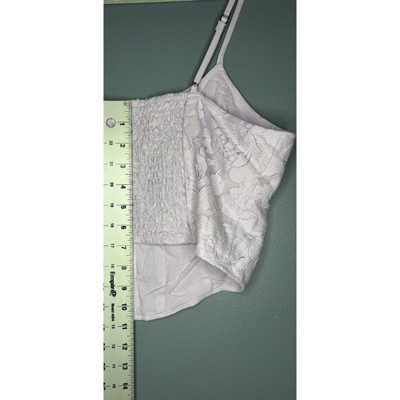 Wild Fable Corset Top Womens M Lace Floral Adjustable Straps Lilac Fairy Sexy - Picture 7 of 15